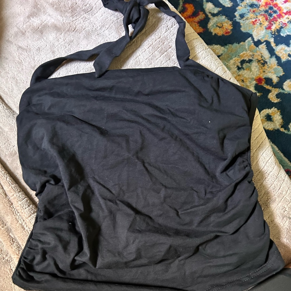 Black halter top